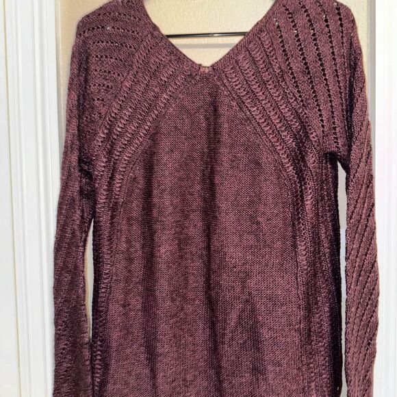 American Eagle Knit Sweater in Grape Oversized XS - Picture 3 of 5